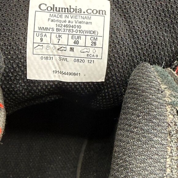 Women’s Columbia Waterproof Hiking Boots Newton Ridge Plus Black Size 9 W - Picture 10 of 10